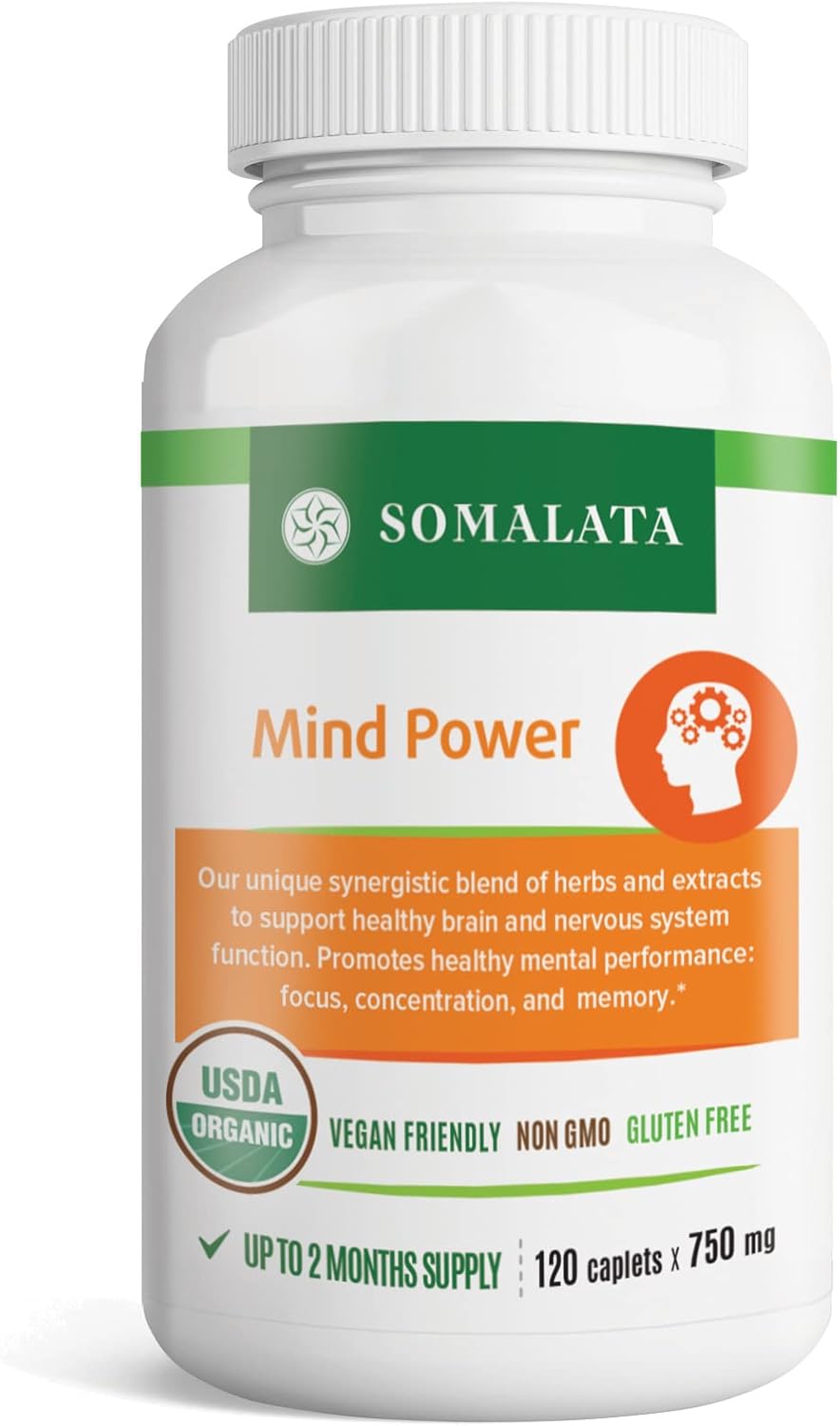Organic Somalata Mind Power Supplement with Ashwagandha for Healthy Brain Function