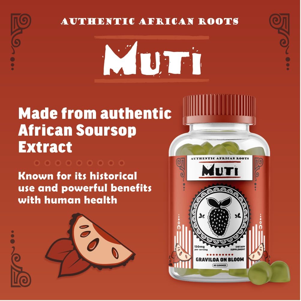 Organic Soursop Bitters Gummies 2000mg for Digestion, Immune Support, and Antioxidant Health - Made with Soursop Oil and Guanabana Herbs - 30 Day Supply