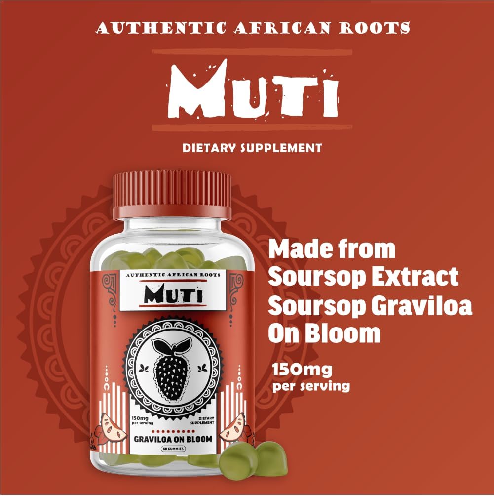 Organic Soursop Bitters Gummies 2000mg for Digestion, Immune Support, and Antioxidant Health - Made with Soursop Oil and Guanabana Herbs - 30 Day Supply