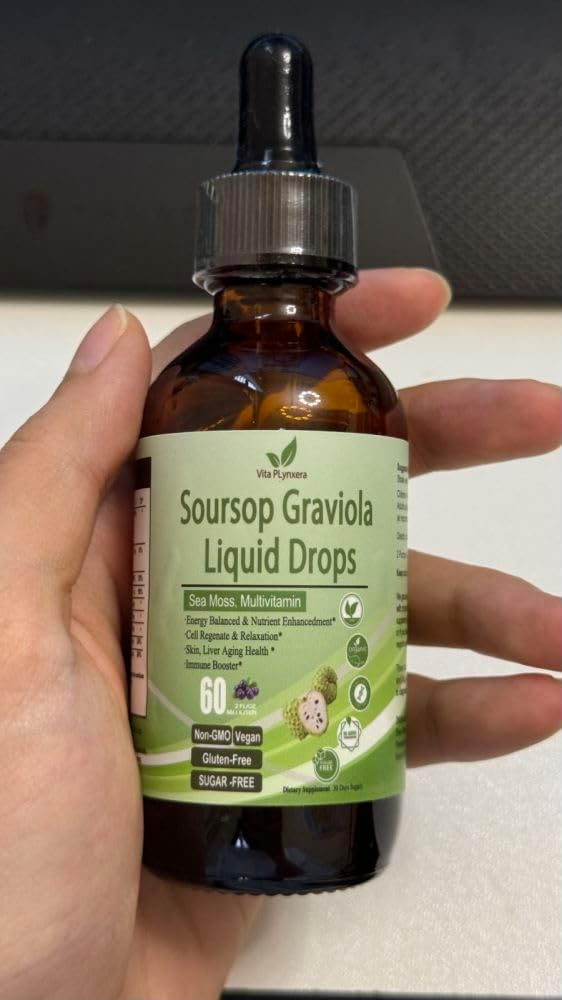 Organic Soursop Bitters Liquid Extract with Sea Moss, Grape Seed, Elderberry - 2 Pack Immune Boost and Digestion Aid