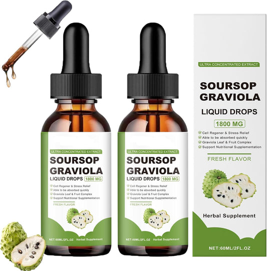 Organic Soursop Extract and Oil Bundle for Cancer Support and Daily Health (2PCS)