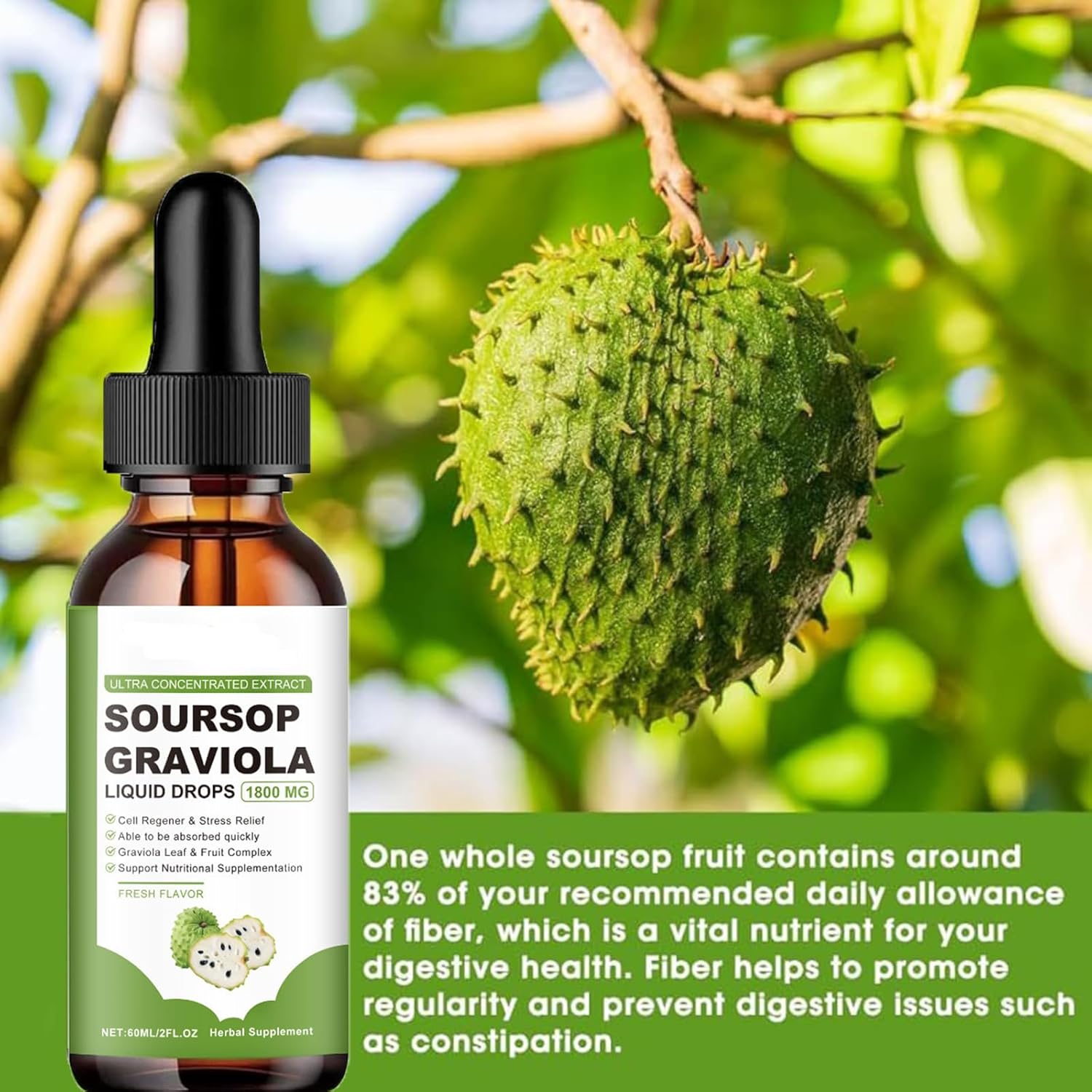 Organic Soursop Extract and Oil Bundle for Cancer Support and Daily Health (2PCS)