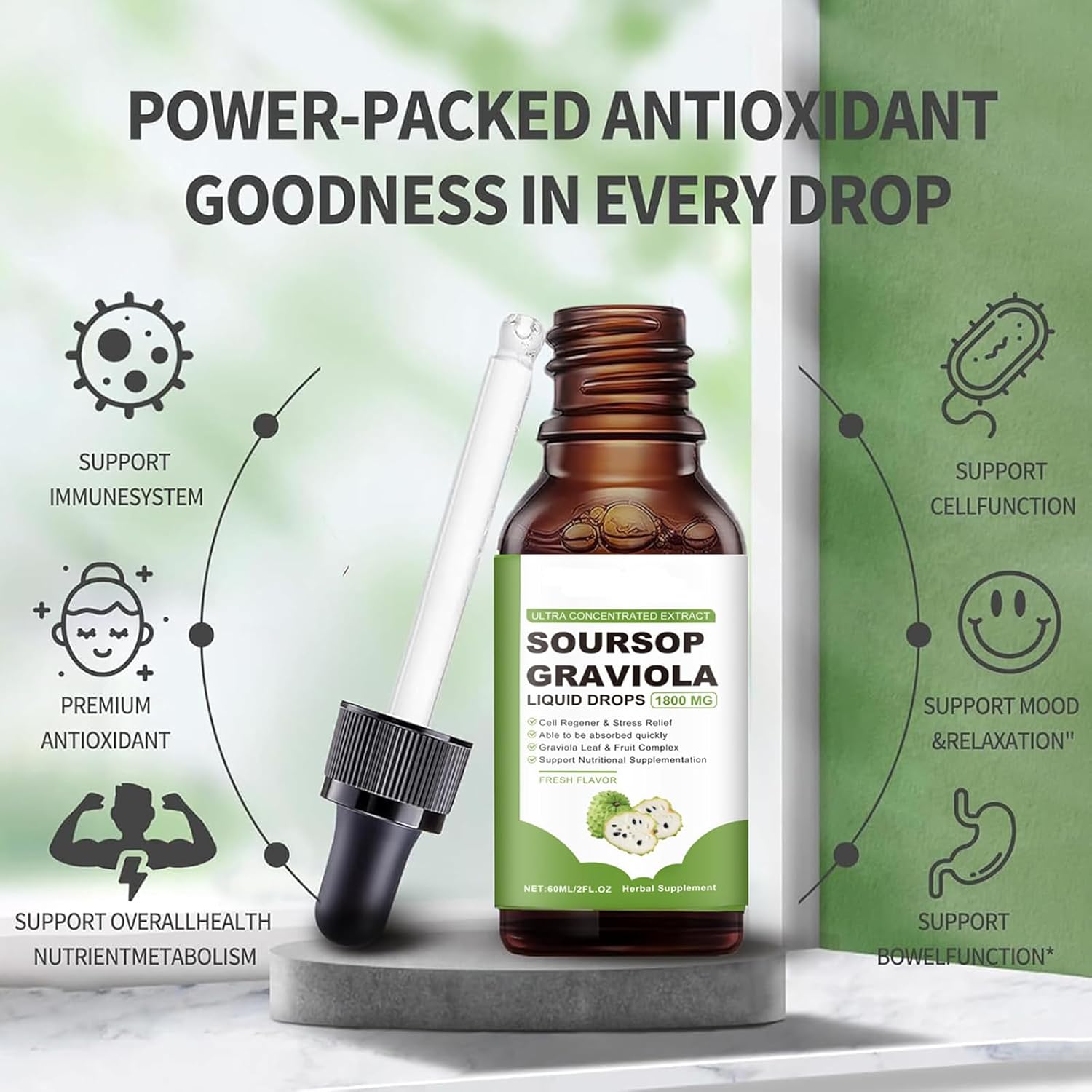 Organic Soursop Extract and Oil Bundle for Cancer Support and Daily Health (2PCS)