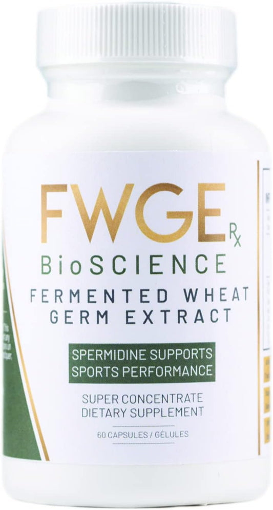 Organic Spermidine Immune Support and Cellular Health Supplement - Fermented Wheat Germ Extract, Non-GMO, Gluten-free, Vegan, Antioxidant, Natural - 60 Capsules