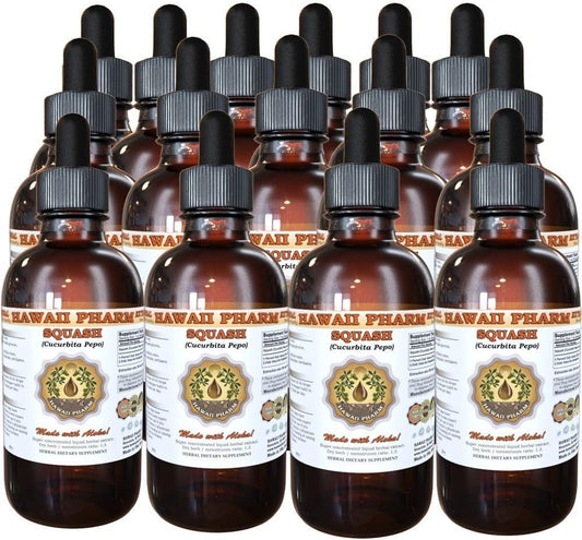 Organic Squash (Cucurbita) Tincture by Hawaii Pharm - Herbal Supplement Liquid Extract from Gourd Seeds - 60 oz