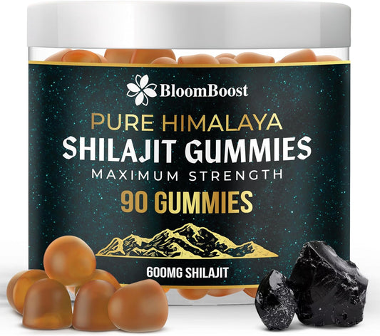 Organic Sugar-Free Shilajit Gummies for Energy & Wellness - 600mg Himalayan Supplement, 90 Gummies