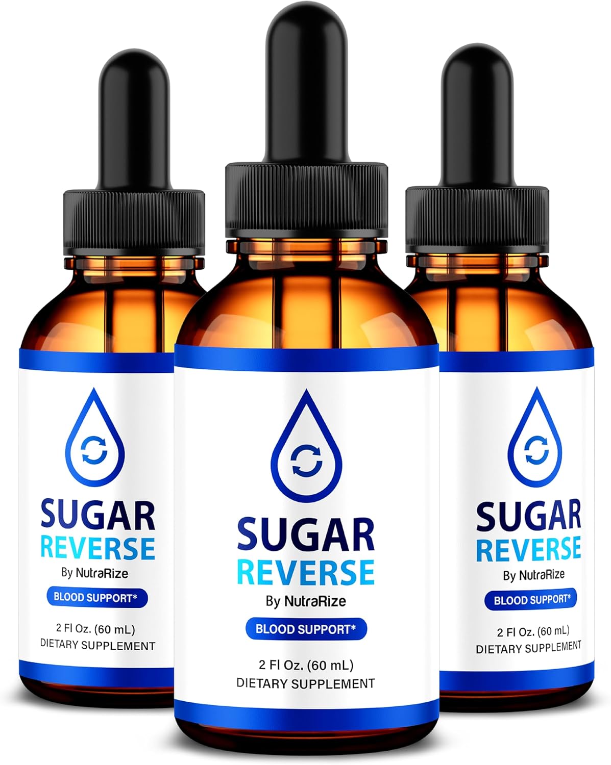 Organic Sugar Reverse Drops - Support Healthy Lifestyle (3 Pack, 90 Servings)
