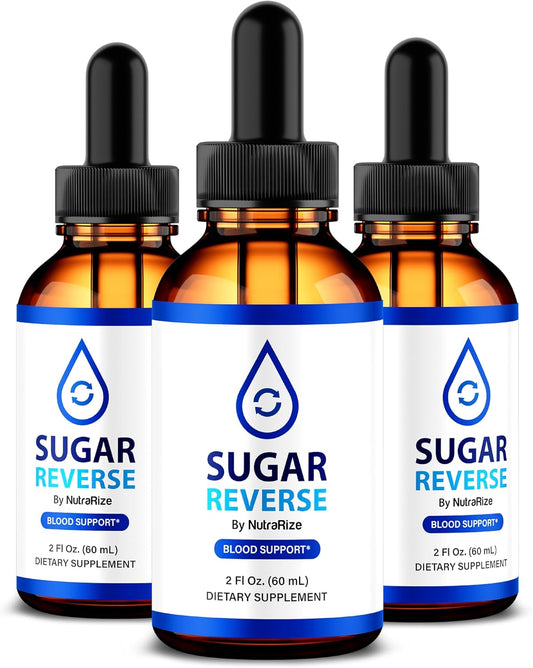 Organic Sugar Reverse Drops - Support Healthy Lifestyle (3 Pack, 90 Servings)