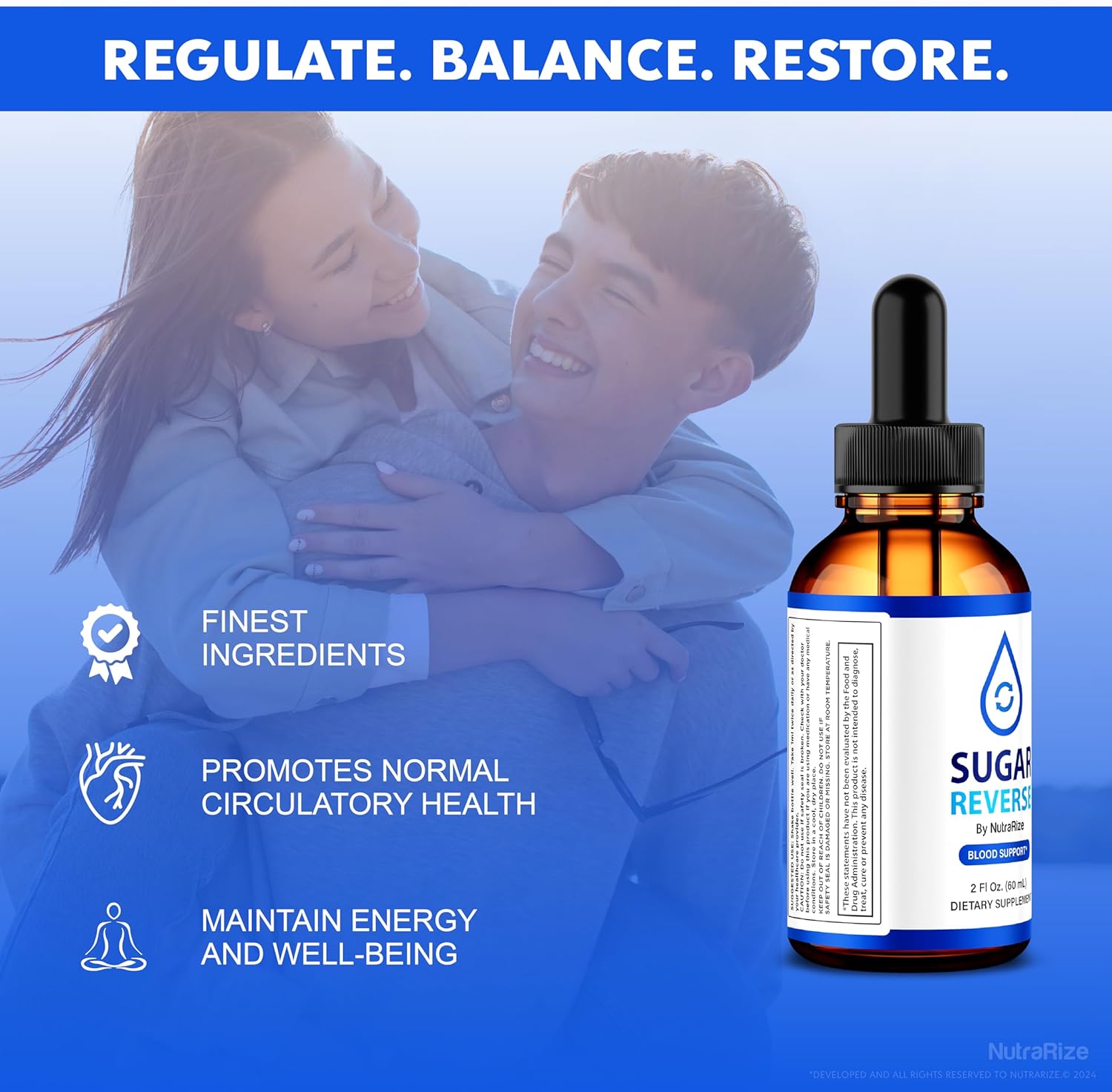 Organic Sugar Reverse Drops - Support Healthy Lifestyle (3 Pack, 90 Servings)