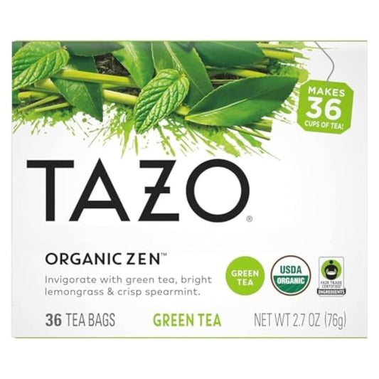 Organic TAZO Zen Green Tea with Lemongrass & Spearmint, 36 Bags
