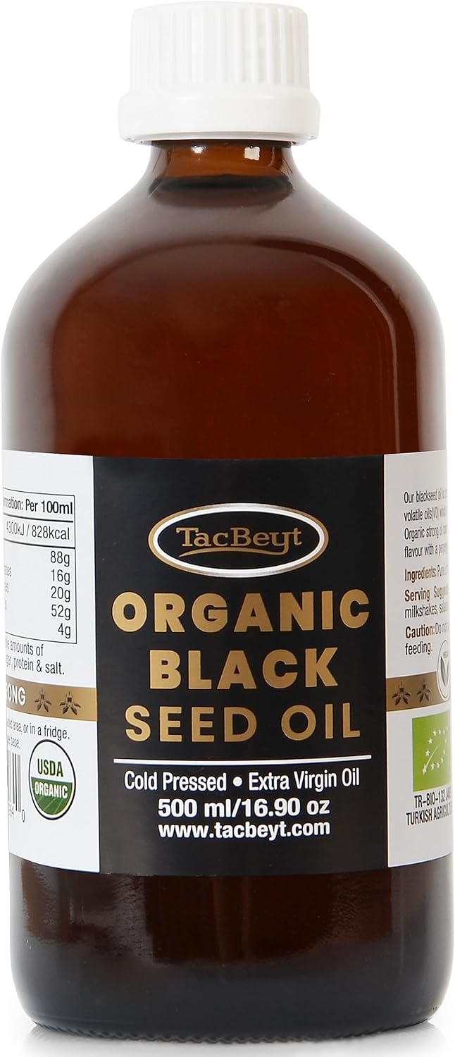 Organic Turkish Black Seed Oil Liquid | High Thymoquinone & Volatile Oil | USDA Certified, Non GMO, Cold-Pressed | Strong 16.90 Fl Oz Bottle