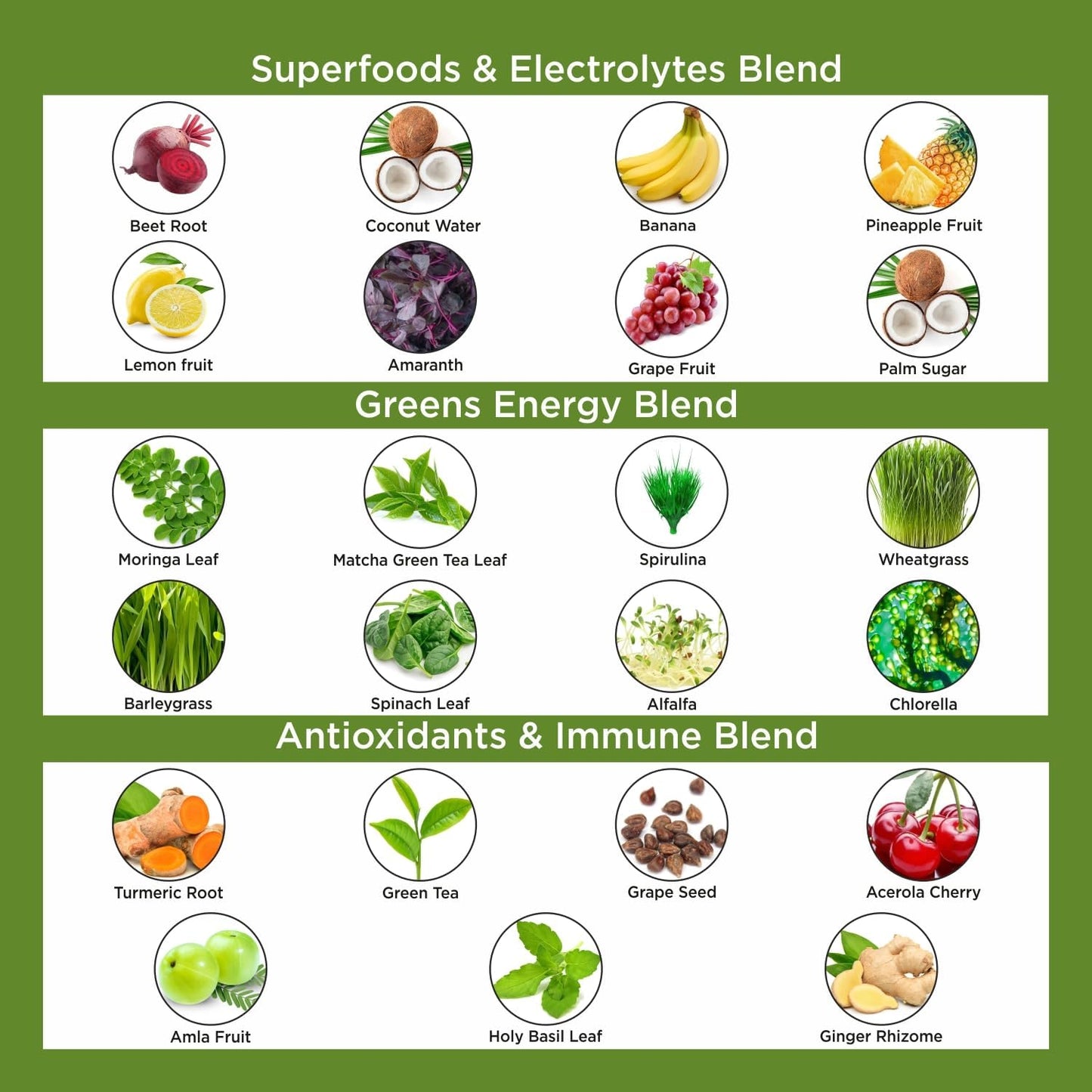 Organic Veda Super Greens Antioxidant Hydration Drink Mix Powder with Electrolytes - Daily Organic Superfoods for Energy and Immunity - 11 oz