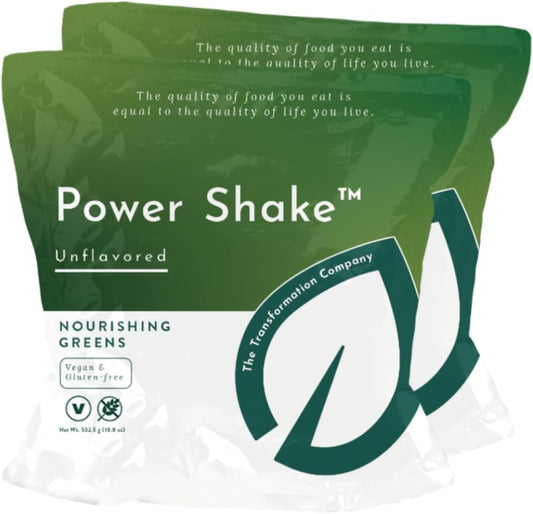 Organic Vegan Power Shake Powder - Unflavored - 1065g - Meal Replacement with Protein, Vitamins & Minerals - USDA Certified, Gluten Free, Kosher - 30 Servings