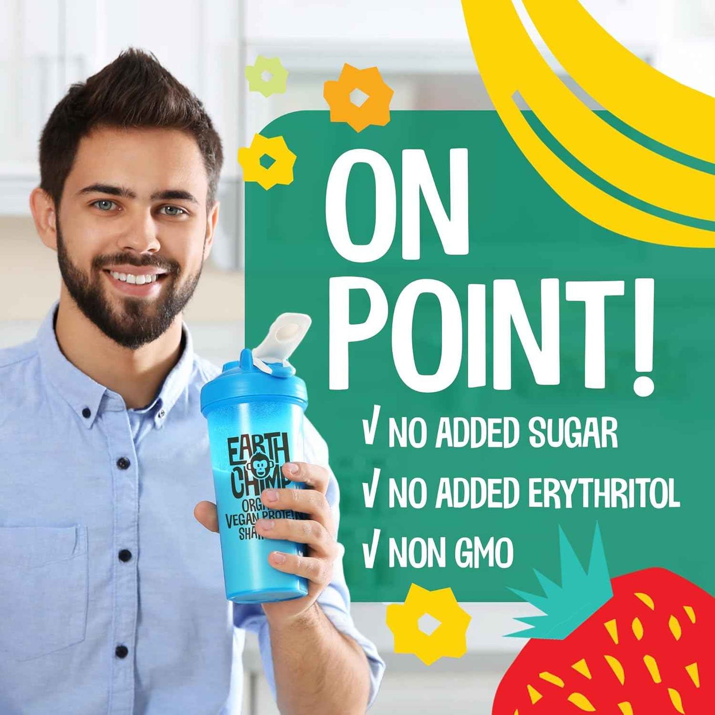 Organic Vegan Protein Powder - with Probiotics - Non GMO, Dairy Free, Non Whey, Plant Based Protein Powder for Women and Men, Gluten Free - 52 Servings 64 Oz (Vanilla)