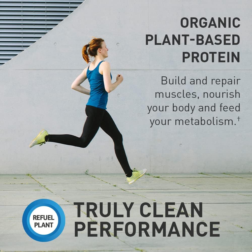 Organic Vegan Sport Protein Powder with Probiotics and BCAAs for Post Workout Recovery - Vanilla Flavor - Includes Raw Vitamin Code Vitamin C Capsules
