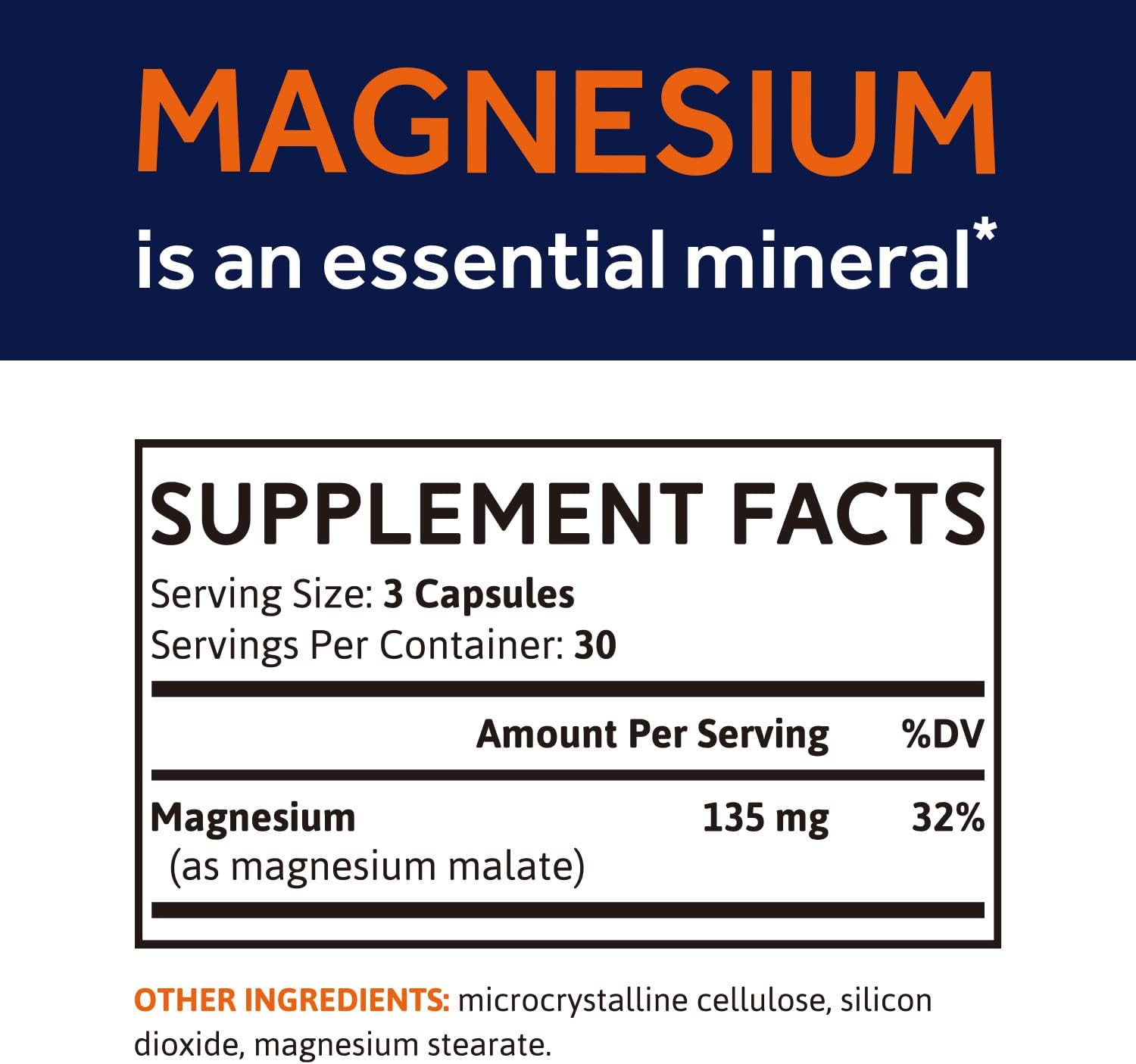 Organic Whollium Magnesium Malate Capsules for Energy and Muscle Support - Fully Chelated, Bioactive, Vegan-Friendly Formula (90 Count)