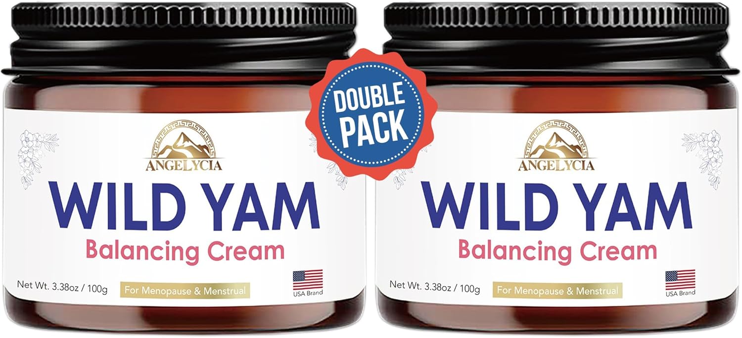 Organic Wild Yam Cream for Hormone Balance in Women | Hormone Support for PMS, Perimenopause & Menopause | 100% Pure | 6.76 Oz Jar