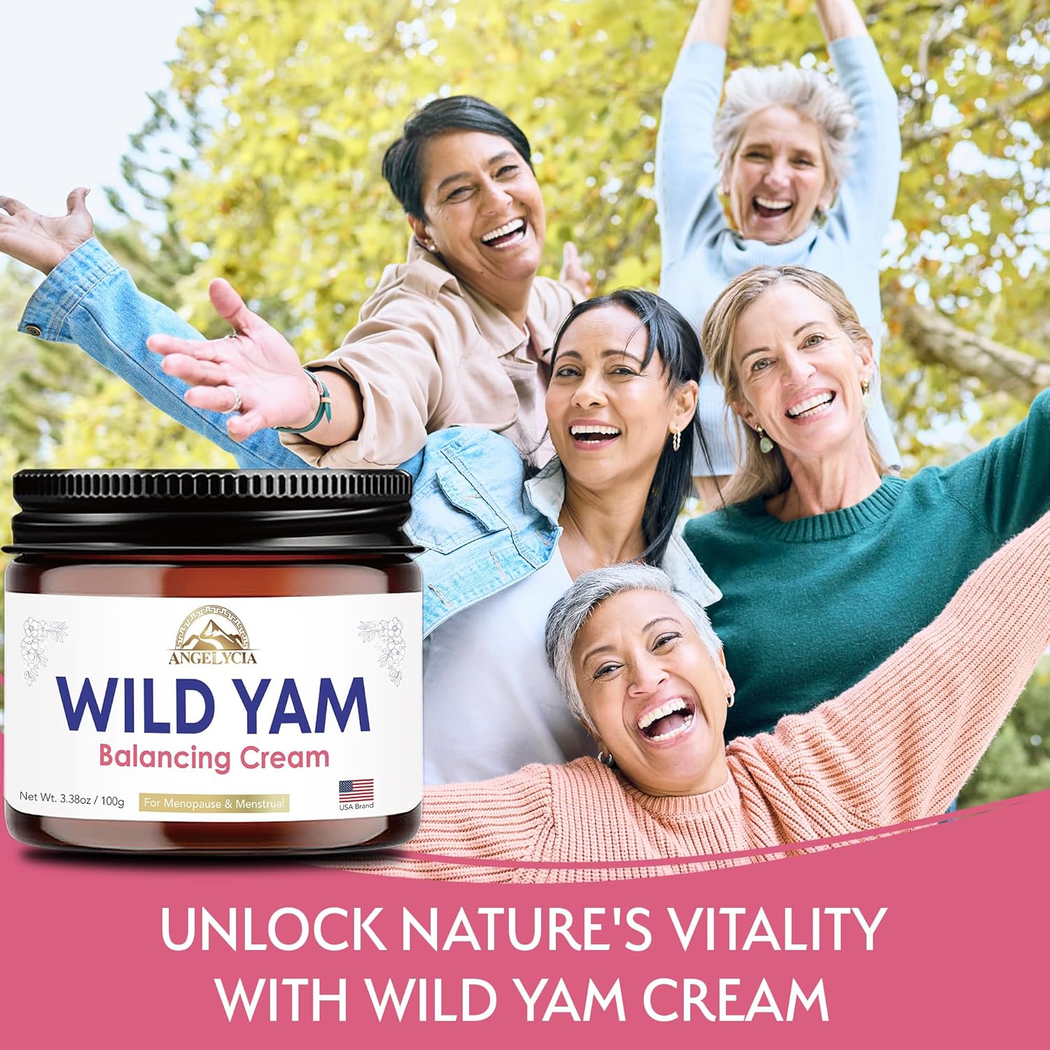 Organic Wild Yam Cream for Hormone Balance in Women | Hormone Support for PMS, Perimenopause & Menopause | 100% Pure | 6.76 Oz Jar