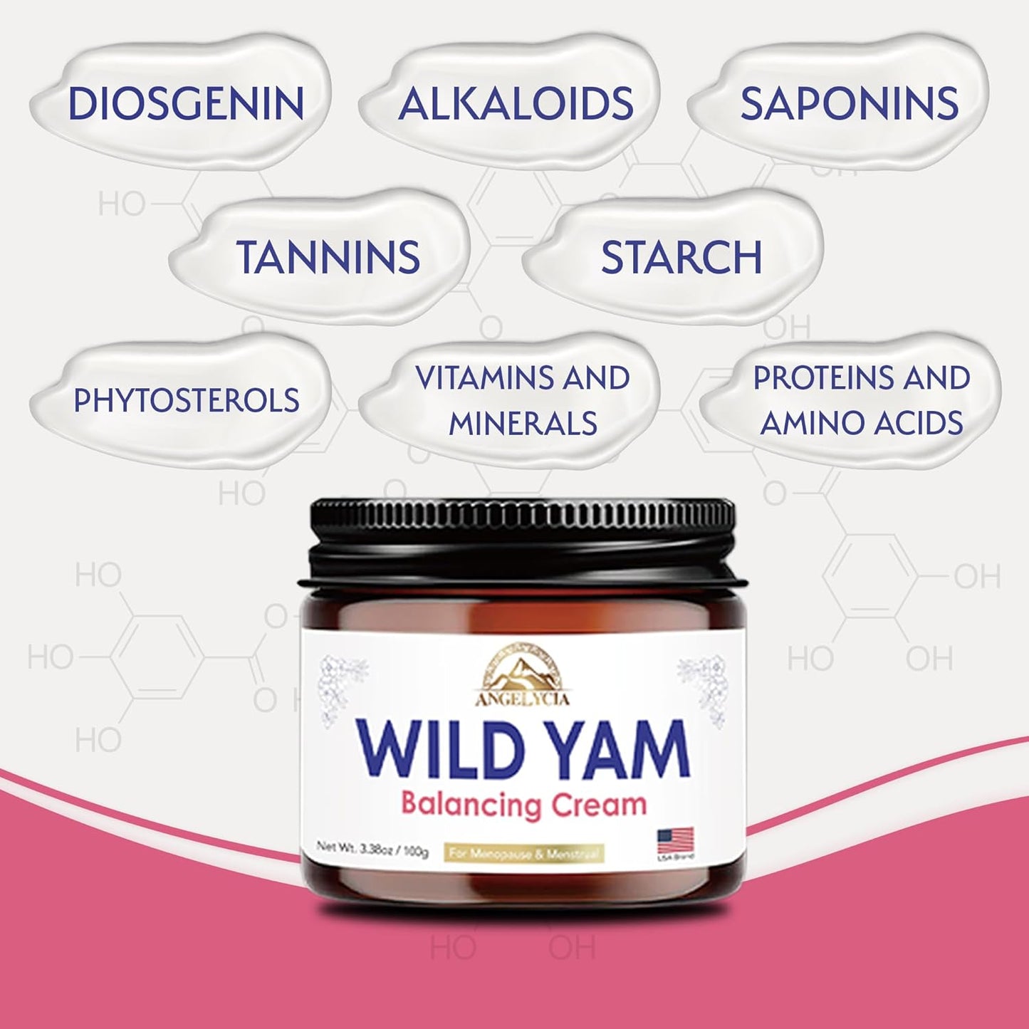 Organic Wild Yam Cream for Hormone Balance in Women | Hormone Support for PMS, Perimenopause & Menopause | 100% Pure | 6.76 Oz Jar