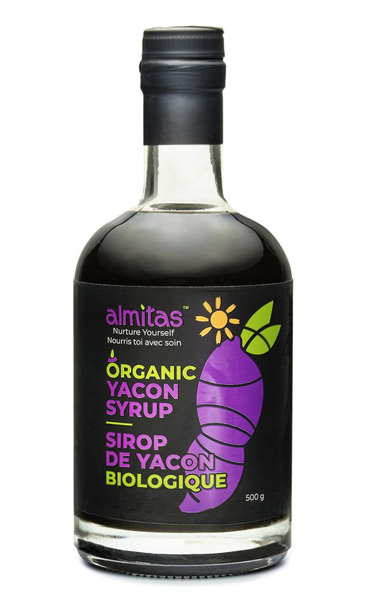 Organic Yacon Syrup: Keto, Vegan, Gluten-Free, Raw Food. Non-GMO Sweetener with Prebiotic Fiber. High FOS Content.