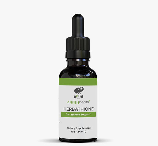 Organic Ziggy Baby Health Herbathione Liquid Tincture - Glutathione Supplement for Immune & Liver Health, Antioxidant Support - 1oz