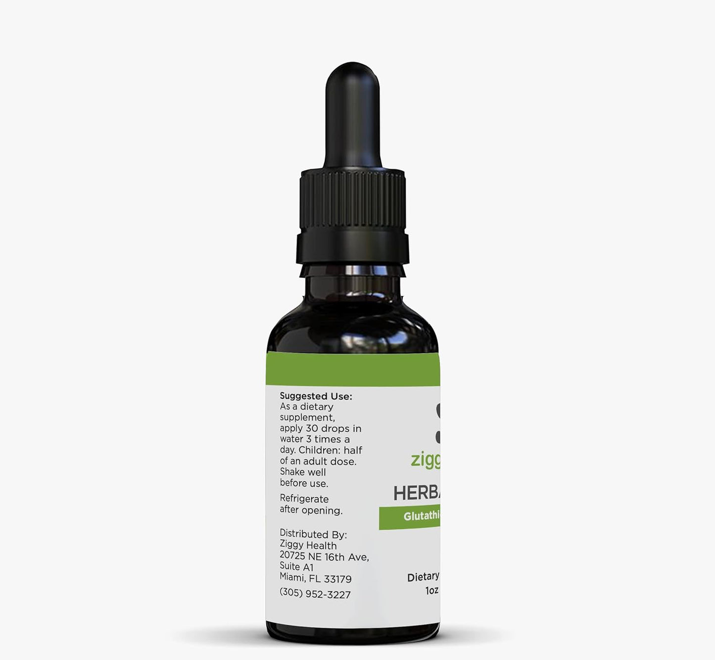 Organic Ziggy Baby Health Herbathione Liquid Tincture - Glutathione Supplement for Immune & Liver Health, Antioxidant Support - 1oz