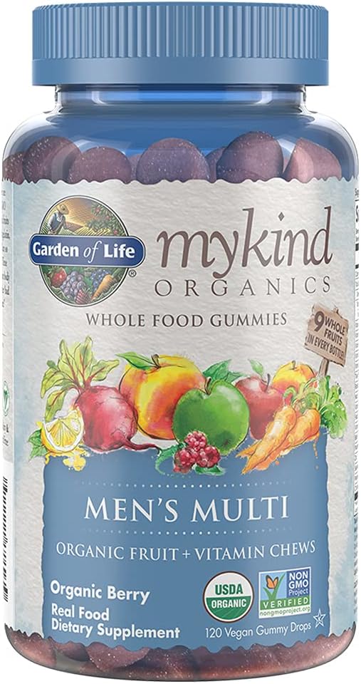 Organics Prenatal & Men's Gummy Multivitamin Bundle - 120 Count, Vitamin D3, B6, B12, Berry Flavor