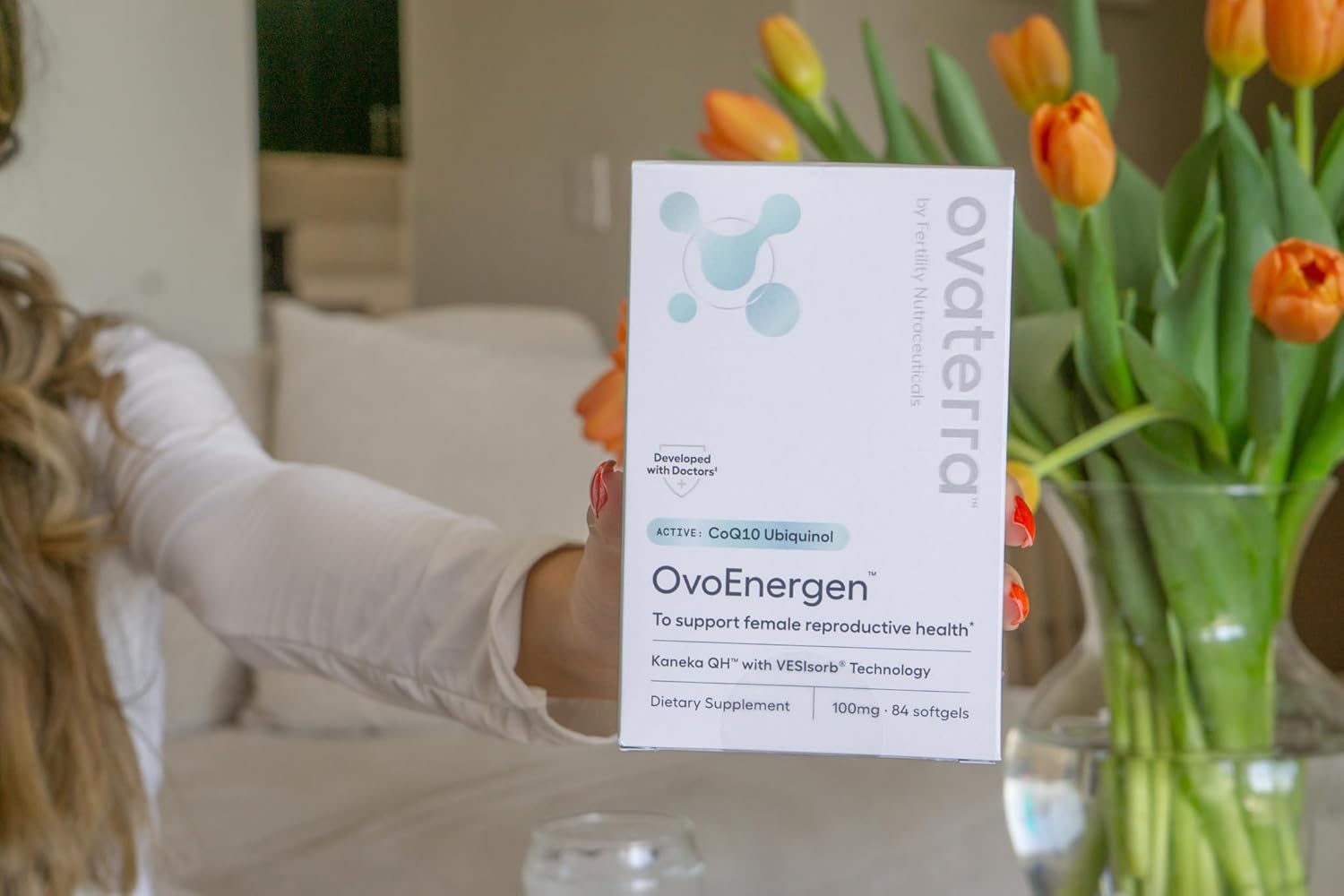 Ovaterra OvoEnergen CoQ10 DHEA - Women's Egg Health Power Pack, Fertility Support with Ubiquinol & DHEA for Reproductive Wellness (28-Day Supply)