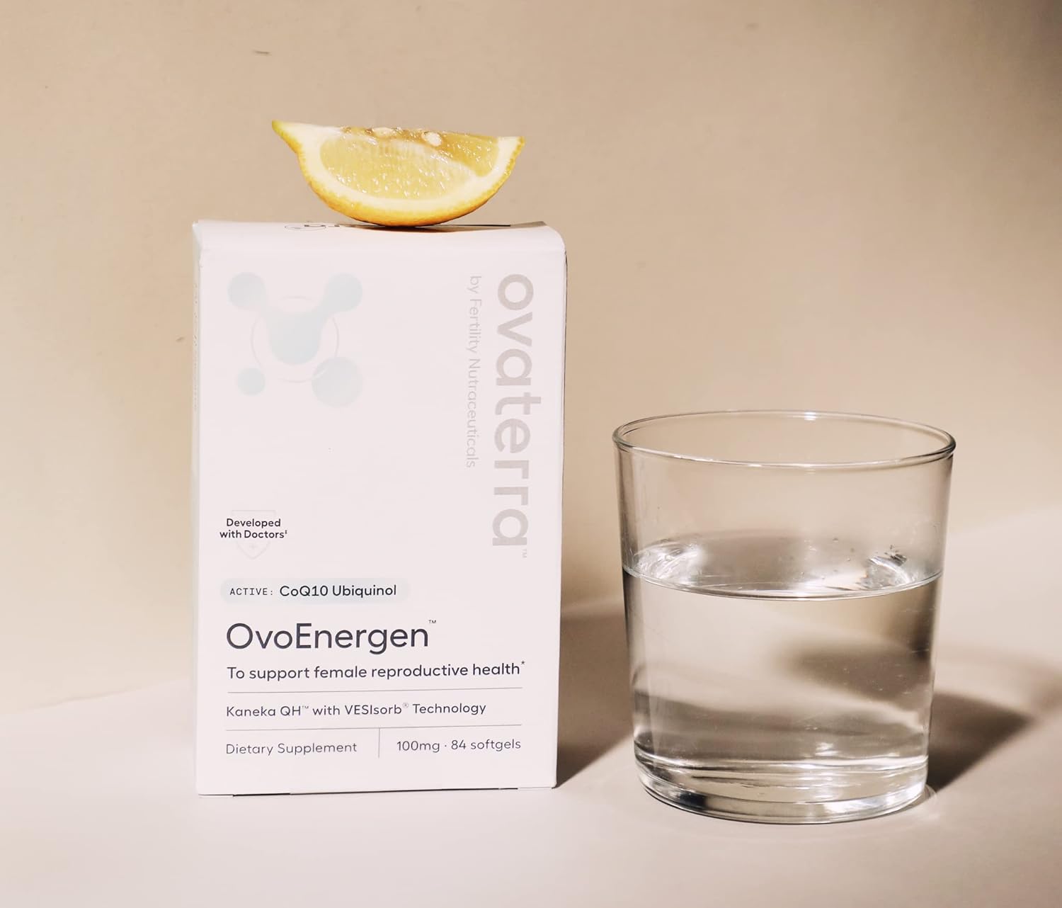 Ovaterra OvoEnergen CoQ10 DHEA - Women's Egg Health Power Pack, Fertility Support with Ubiquinol & DHEA for Reproductive Wellness (28-Day Supply)