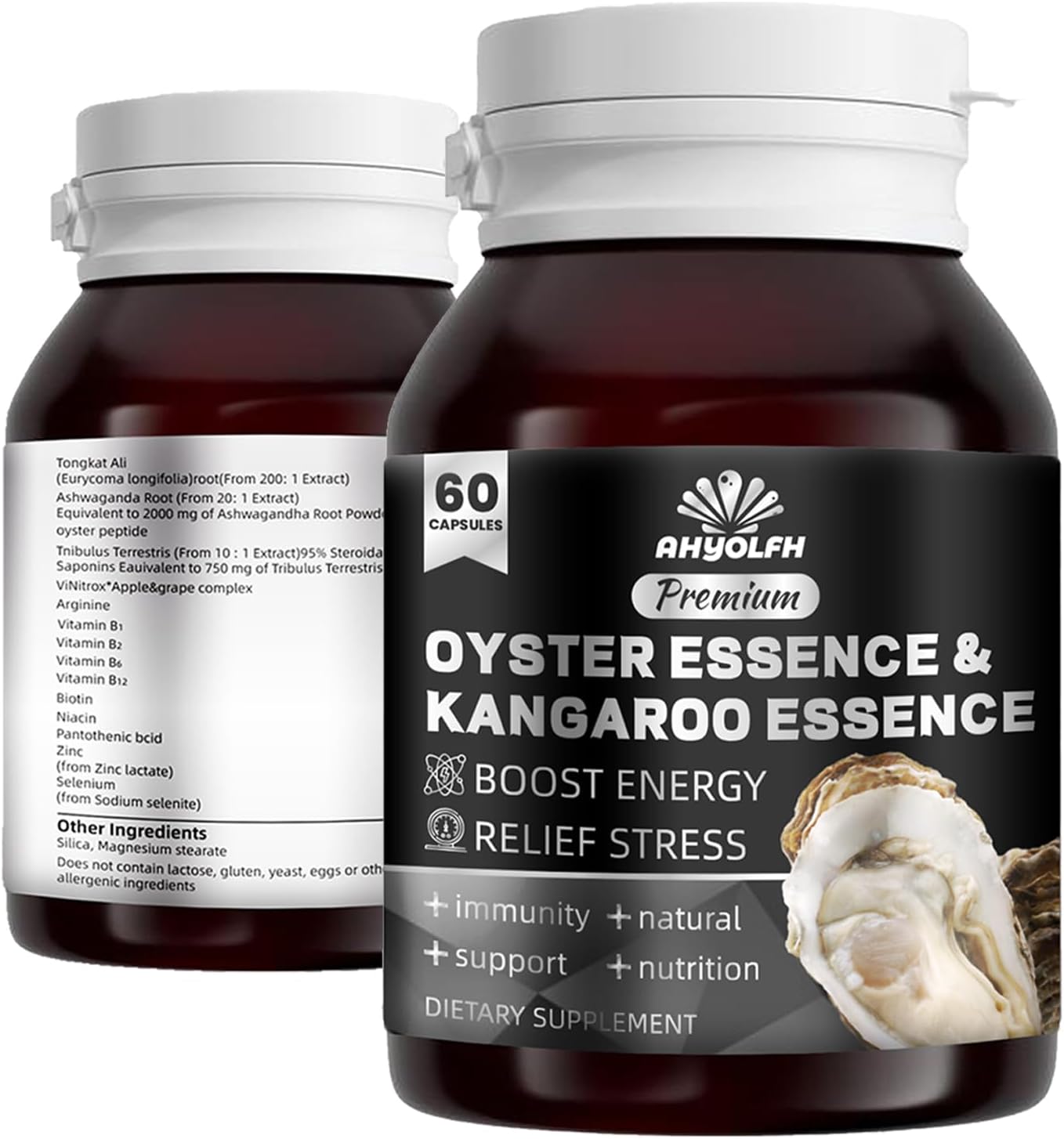 Oyster Peptides Capsules - Supports Energy & Immune Boost for Men & Women, 60 Grams