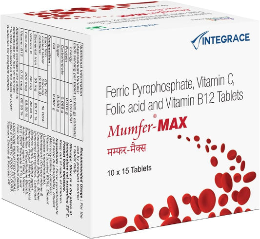 Pack of 10 Generic M U M F E R Max Tablets - 150 Count