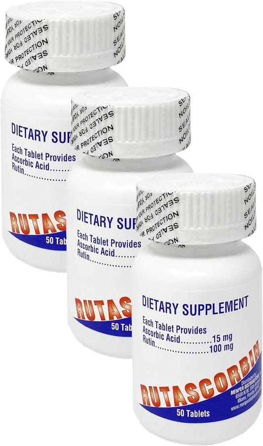 Pack of 150 RUTASCORBIN Memper Vitality Boost Tablets for Immune Support and Cardio Health