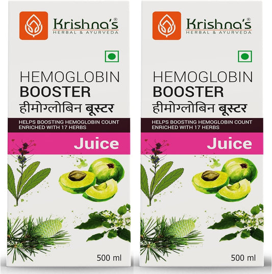 Pack of 2 500 ml Generic SS Hemoglobin Booster Juice | Enhances Haemoglobin Levels with Dev Daru, Kutki, Amla | Natural Goodness