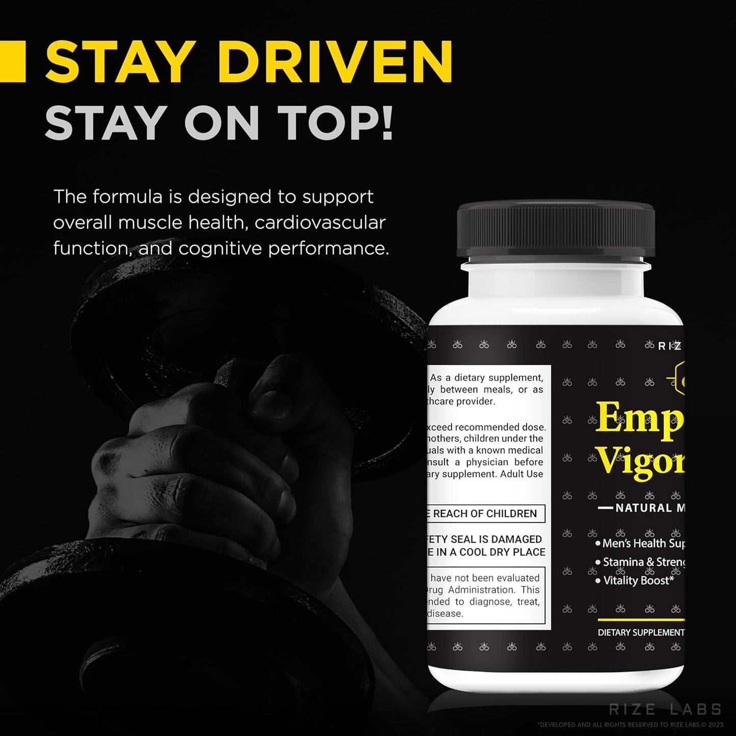 Pack of 2 Emperor's Vigor Tonic for Men - All-Natural Male Formula for Overall Health and Performance - 120 Capsules