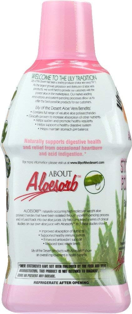 Pack of 2 Lily Of The Desert Aloe Herbal Stomach Formula 32 Fluid Ounce - Natural Digestive Support