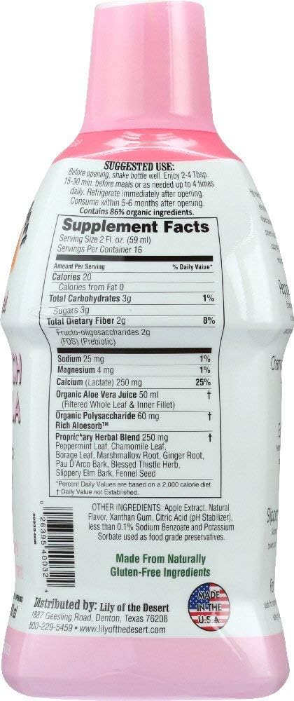 Pack of 2 Lily Of The Desert Aloe Herbal Stomach Formula 32 Fluid Ounce - Natural Digestive Support