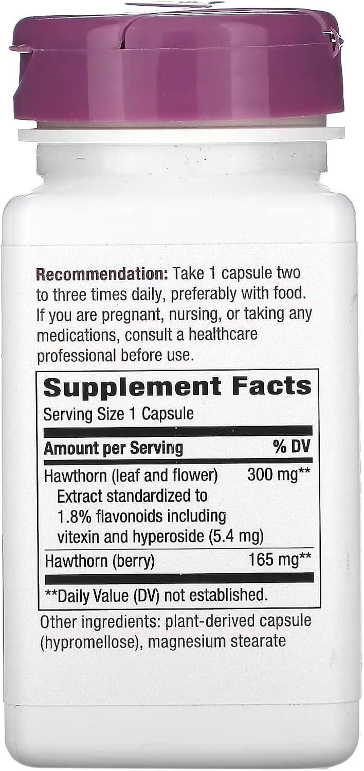 Pack of 2 Nature's Way Hawthorn Berries Capsules, 90 Count - Herbal Supplement for Heart Health and Circulation