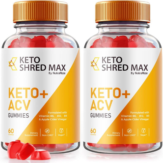 Pack of 2 NutraRize Keto Shred Max Gummies with ACV - Advanced  Slimming Formula  Formula - Keto Plus Supplement - 120 Gummies