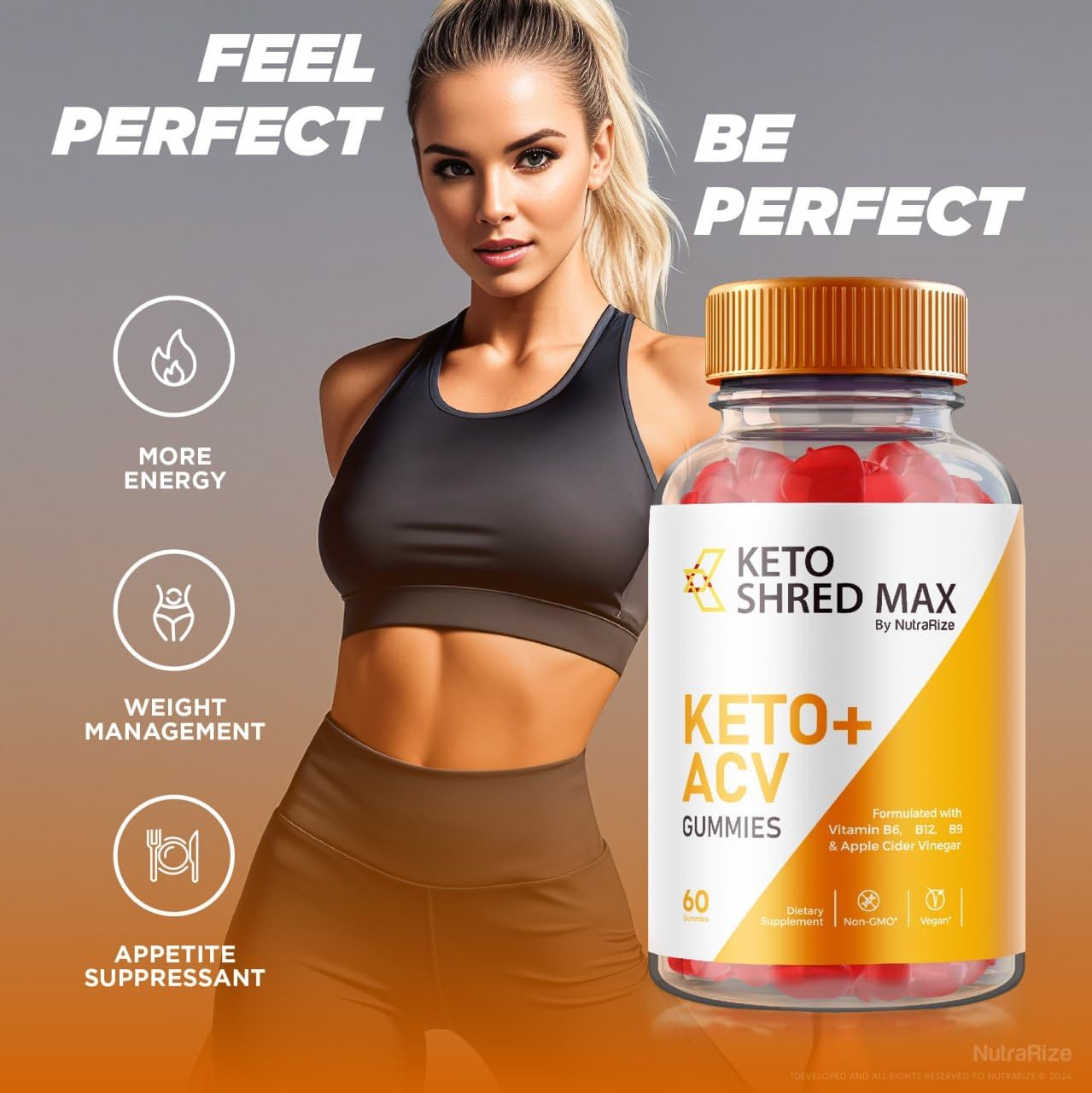 Pack of 2 NutraRize Keto Shred Max Gummies with ACV - Advanced  Slimming Formula  Formula - Keto Plus Supplement - 120 Gummies