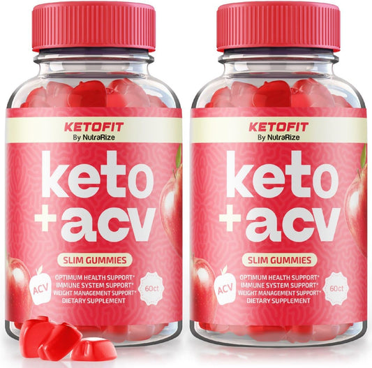 Pack of 2 NutraRize Ketofit Keto+ACV Gummies for Advanced  Slimming Formula  - Dietary Supplement with Gomitas Reviews (120 Gummies)