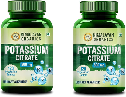 Pack of 2 Potassium Citrate 800mg Herbal Tablets with No Side Effects - 240 Tablets in Total