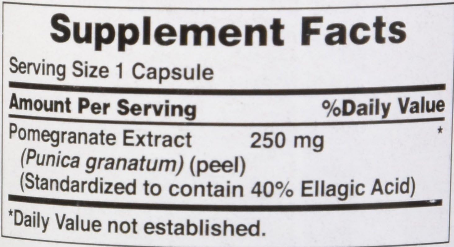 Pack of 2 Puritan's Pride Pomegranate Extract Capsules, 250 Mg, 120 Count - Antioxidant Supplement for Overall Wellness