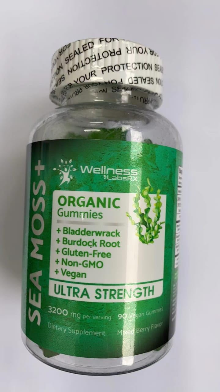 Pack of 2 Sea Moss Gummies by WELLNESS LABSRX for Enhanced Wellness
