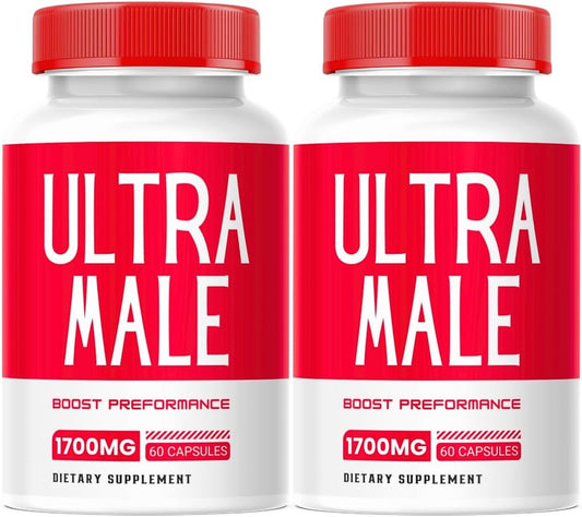 Pack of 2 Ultra Male Pills - 120 Capsules, Advanced Formula Supplement