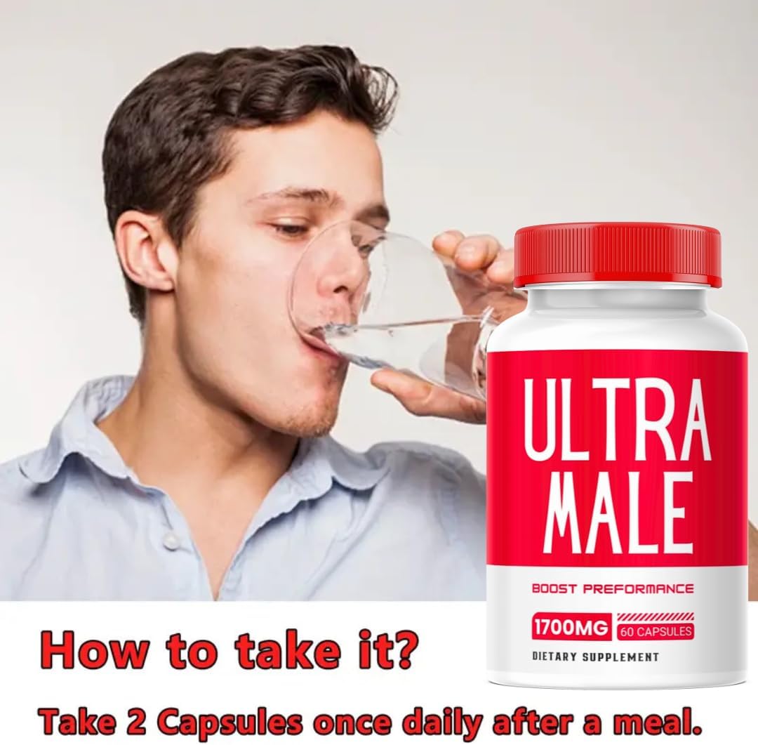 Pack of 2 Ultra Male Pills - 120 Capsules, Advanced Formula Supplement