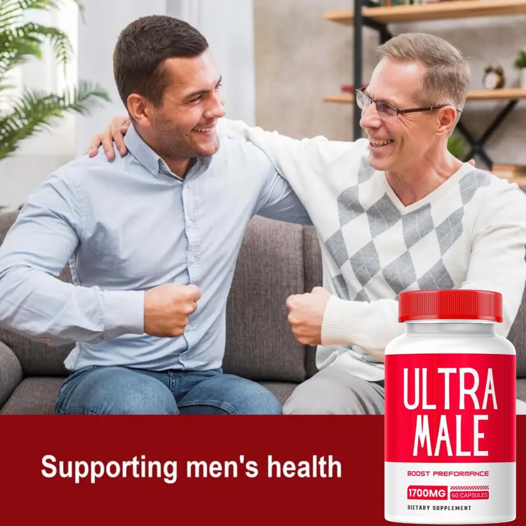 Pack of 2 Ultra Male Pills - 120 Capsules, Advanced Formula Supplement