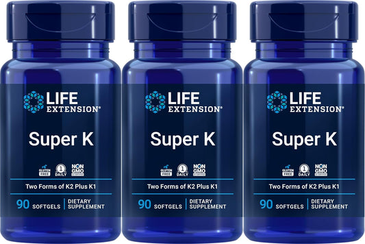 Pack of 270 Life Extension Super K Softgels for Enhanced Wellness