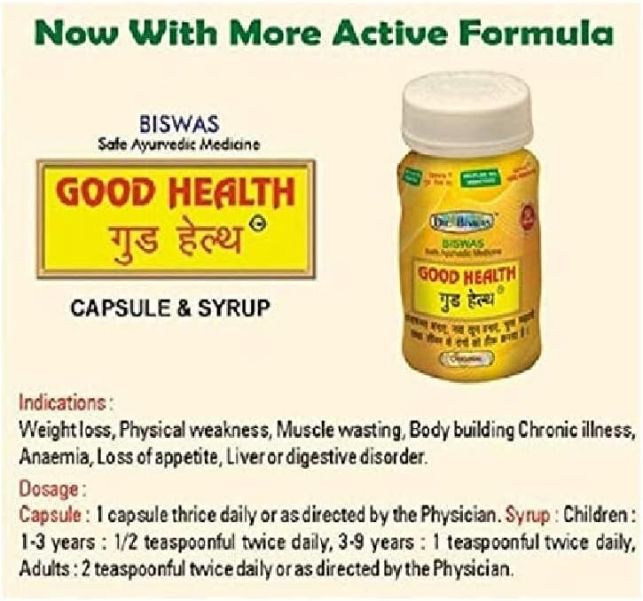 Pack of 3 Dr. Biswas Good Health Capsules for Optimal Wellness