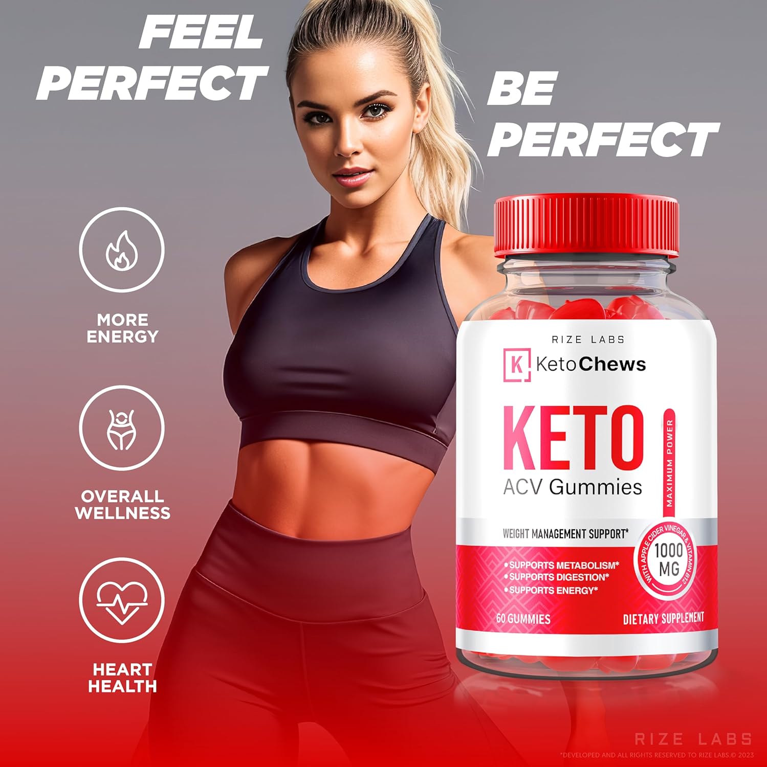 Pack of 3 Keto Chews ACV Gummies for Advanced  Slimming Formula  - 525mg, Premium Keto+ACV Supplement with All Natural Apple Cider Vinegar - Official Keto Plus ACV Reviews - 180 Gummies