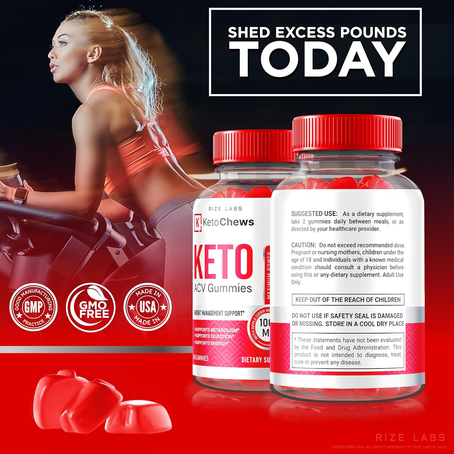 Pack of 3 Keto Chews ACV Gummies for Advanced  Slimming Formula  - 525mg, Premium Keto+ACV Supplement with All Natural Apple Cider Vinegar - Official Keto Plus ACV Reviews - 180 Gummies